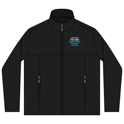 Collective Smooth Fleece Jacket in Deep Black