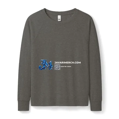 Women's Featherweight French Terry Long Sleeve Crewneck in Washed Coal