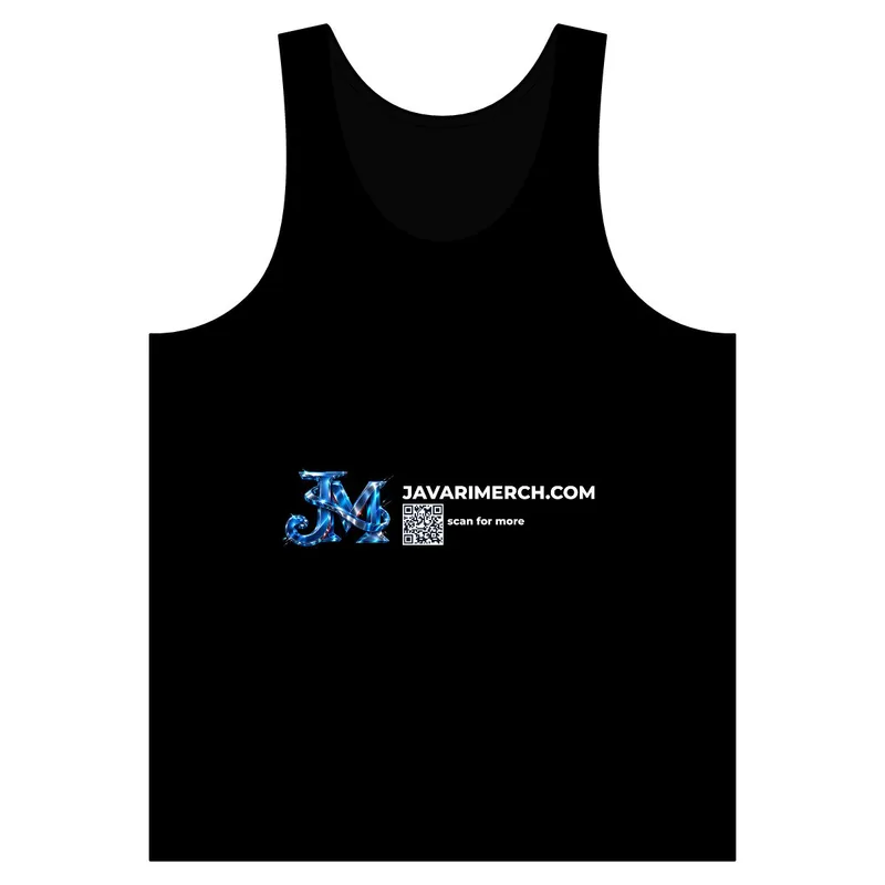 Unisex Heather CVC Tank in Solid Black Blend