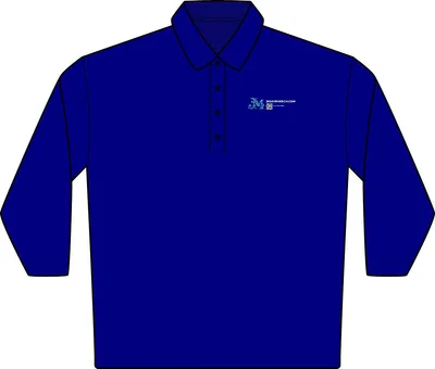 Women's Lady Palm Three-Quarter Sleeve Polo in Navy