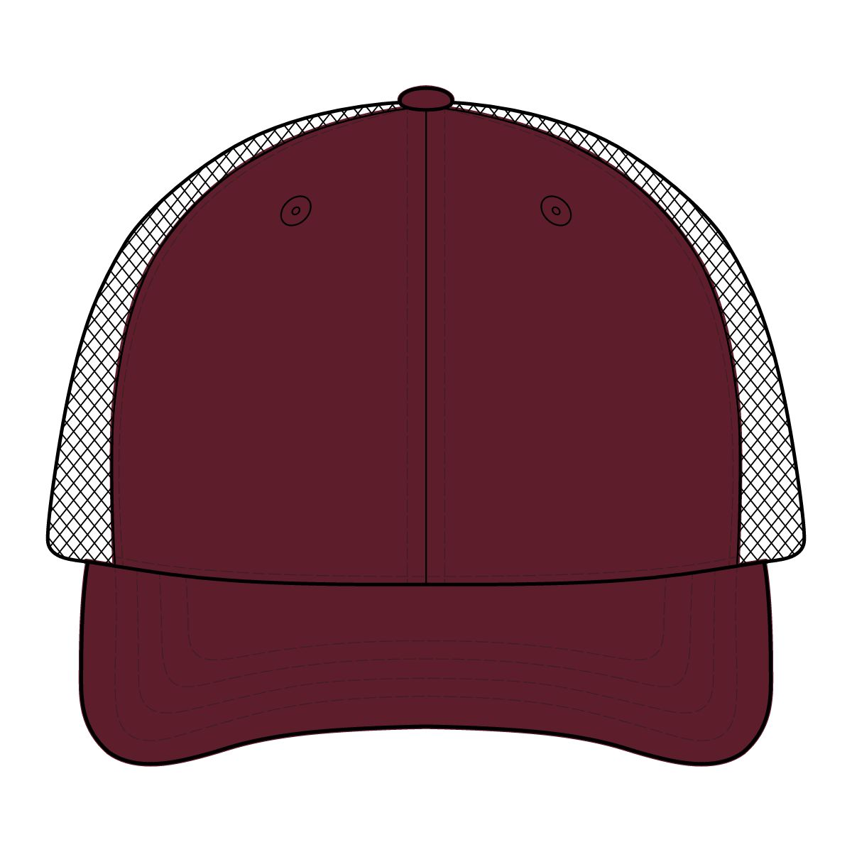 Trawler Cap in Dark Maroon/ Stone