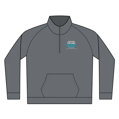 Lightweight Fleece 1/4-Zip in Heathered Black