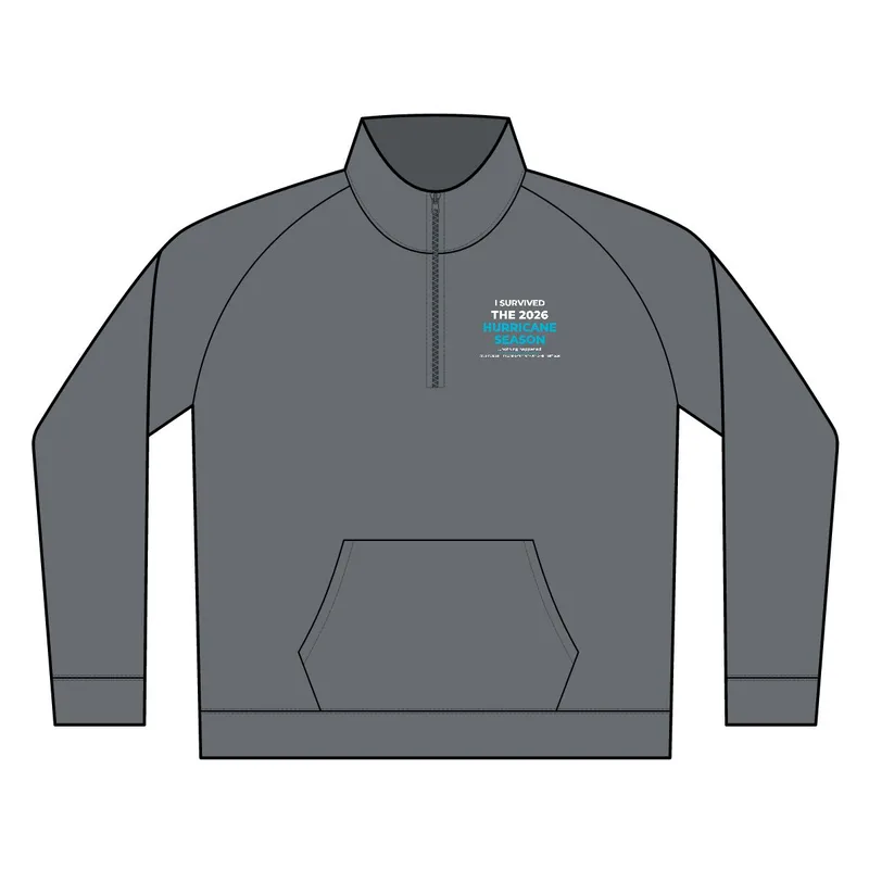 Lightweight Fleece 1/4-Zip in Heathered Black