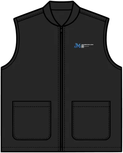 Canvas Heavy Vest in Black