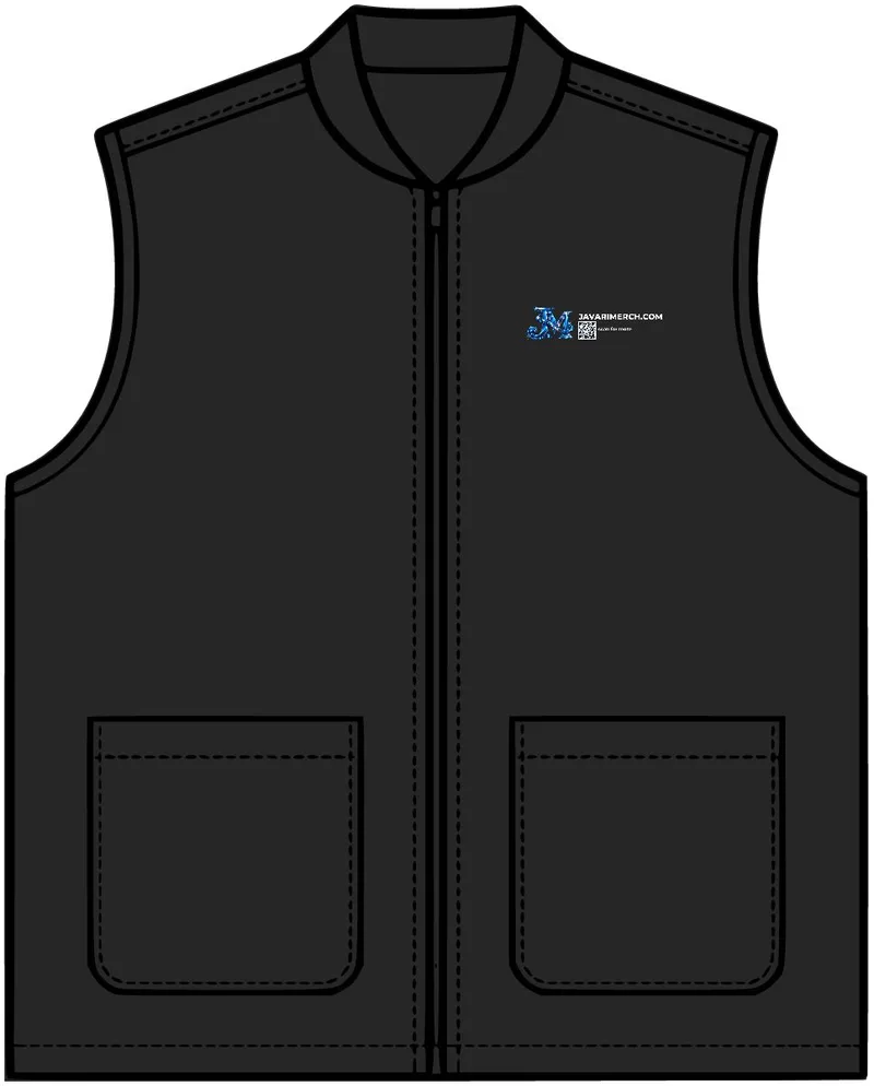 Canvas Heavy Vest in Black