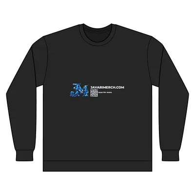 Unisex Fine Jersey Long Sleeve T-Shirt in Black