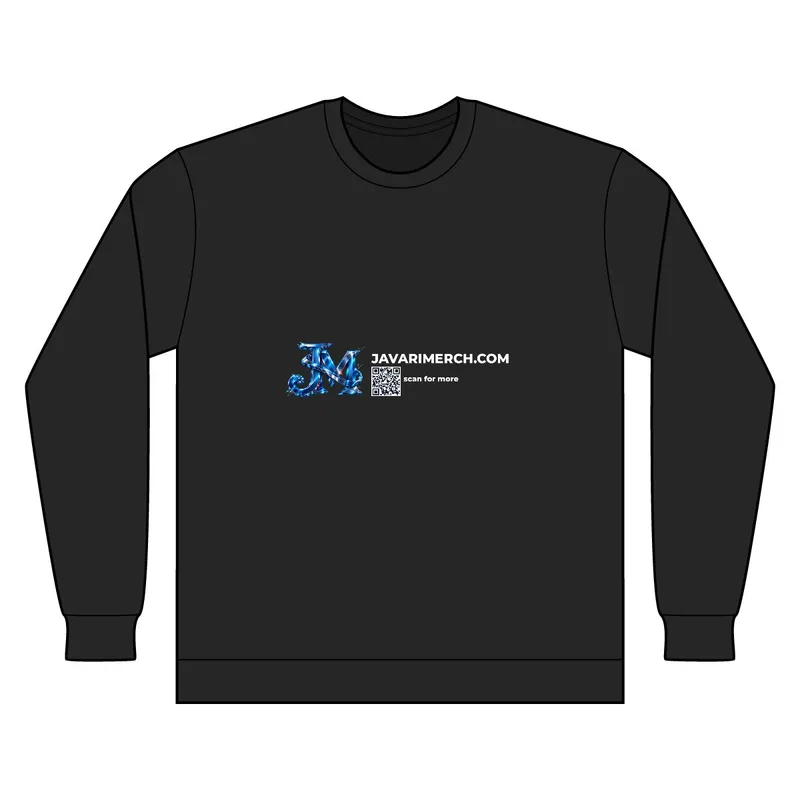 Unisex Fine Jersey Long Sleeve T-Shirt in Black