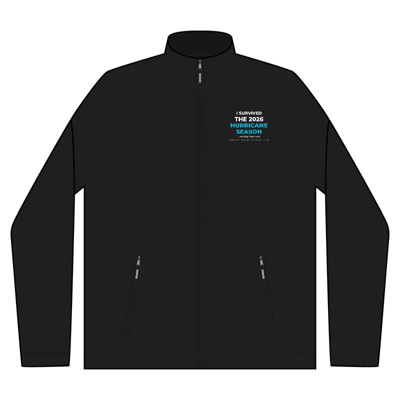 Grid Fleece Jacket in Deep Black