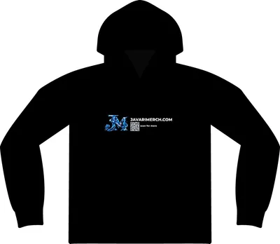 Lightweight French Terry Pullover Hoodie in Black