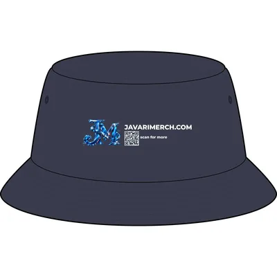 Twill Short Brim Bucket Hat in River Blue Navy