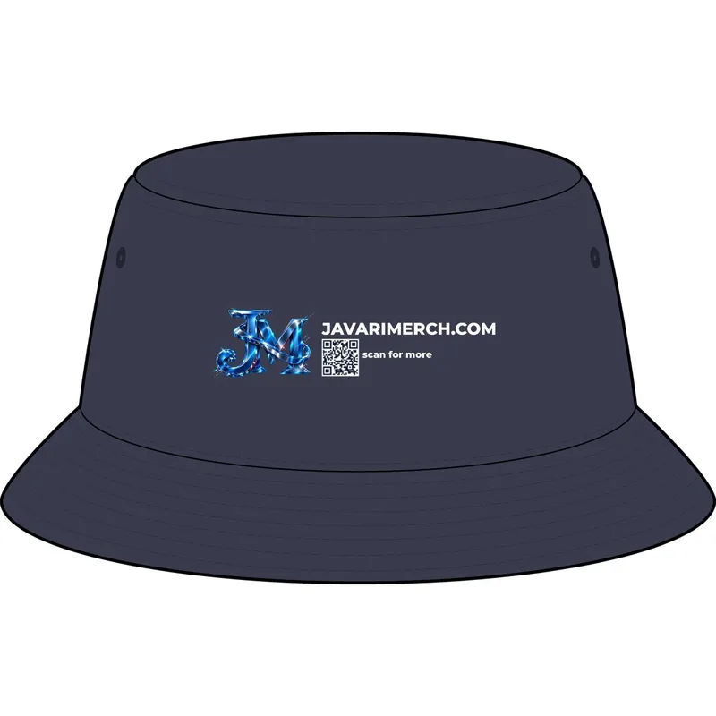 Twill Short Brim Bucket Hat in River Blue Navy