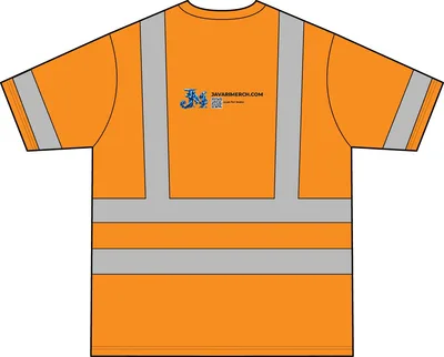 ANSI 107 Class 3 Short Sleeve Snag-Resistant Reflective T-Shirt in Safety Orange