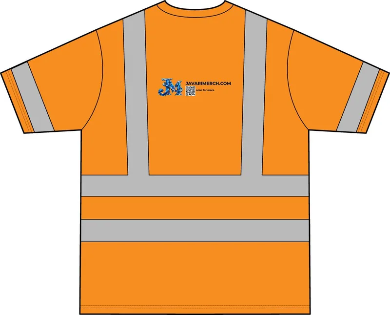 ANSI 107 Class 3 Short Sleeve Snag-Resistant Reflective T-Shirt in Safety Orange