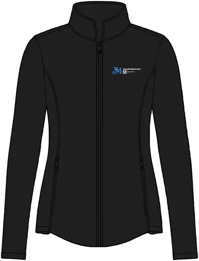 Women's Collective Smooth Fleece Jacket in Deep Black