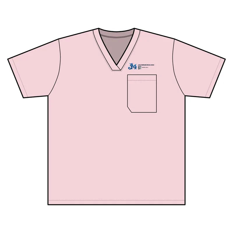 Women's Limitless V-Neck Stretch Scrub Top in Calm Pink