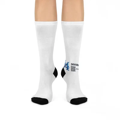 Cushioned Crew Socks in White