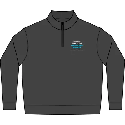 Unisex Relax Faded Half Zip Sweatshirt in Faded Black