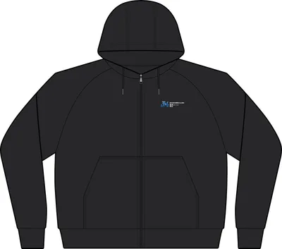 Sport-Wick Varsity Fleece Full-Zip Hooded Jacket in Black/ True Royal