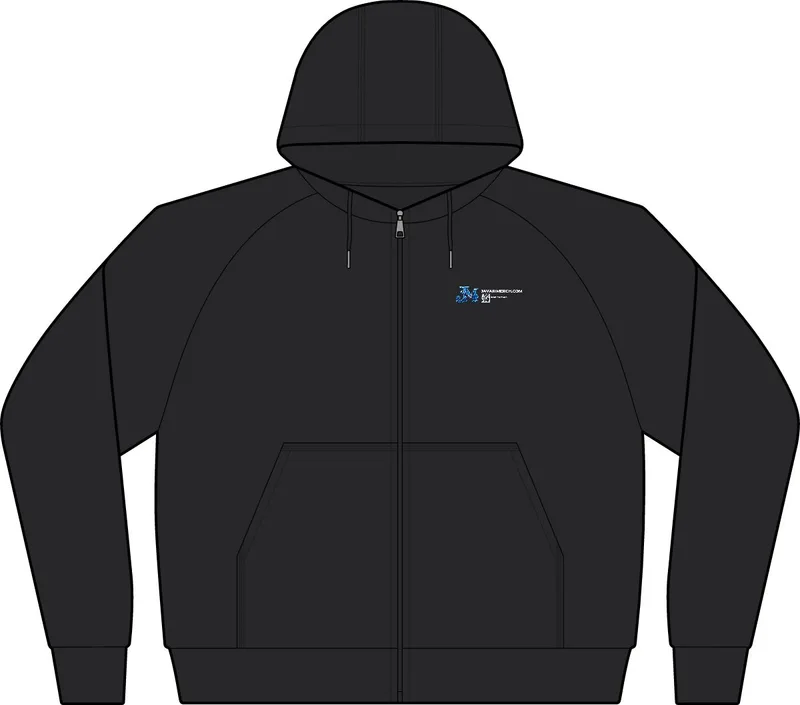 Sport-Wick Varsity Fleece Full-Zip Hooded Jacket in Black/ True Royal