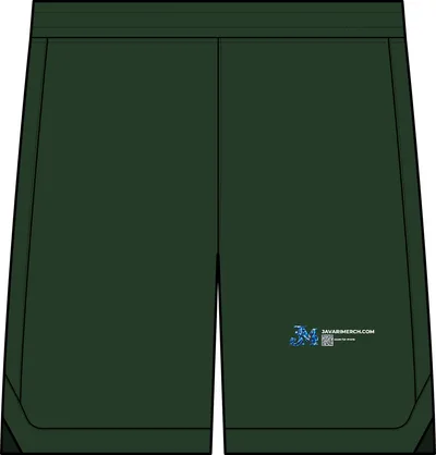 Rival Basketball 7'Short in Forest Green/ White