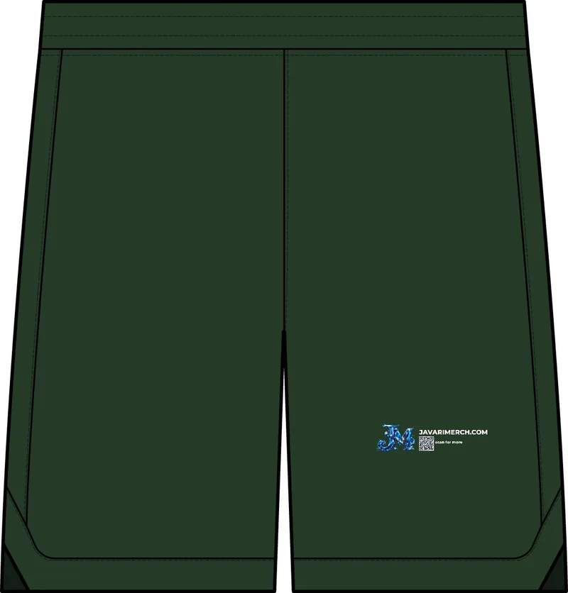 Rival Basketball 7'Short in Forest Green/ White