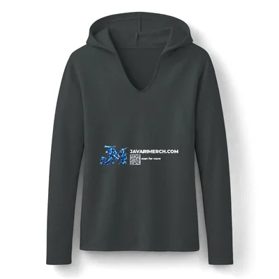 Women's Perfect Tri Long Sleeve Hoodie in Black Frost