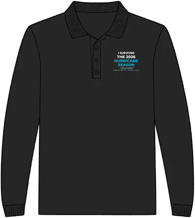 Men's Long Sleeve Polo in Black