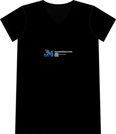 Women's Fine Jersey V-Neck Coverup in Black