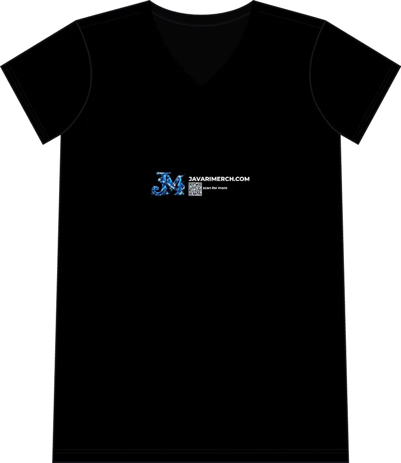 Women's Fine Jersey V-Neck Coverup in Black
