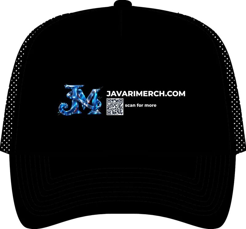 Five-Panel Trucker Cap in Black