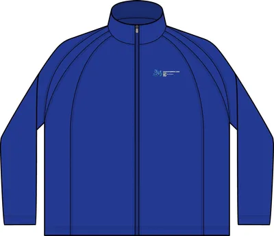 Tricot Track Jacket in True Royal/ White