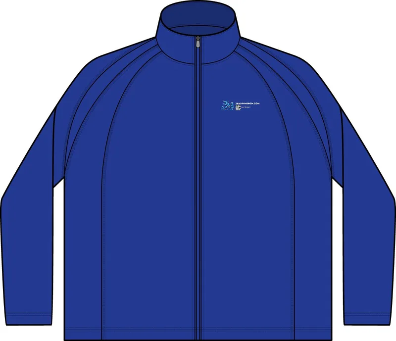 Tricot Track Jacket in True Royal/ White