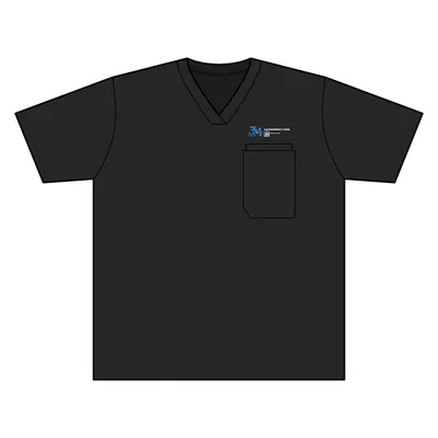 Men's Limitless V-Neck Stretch Scrub Top in Black