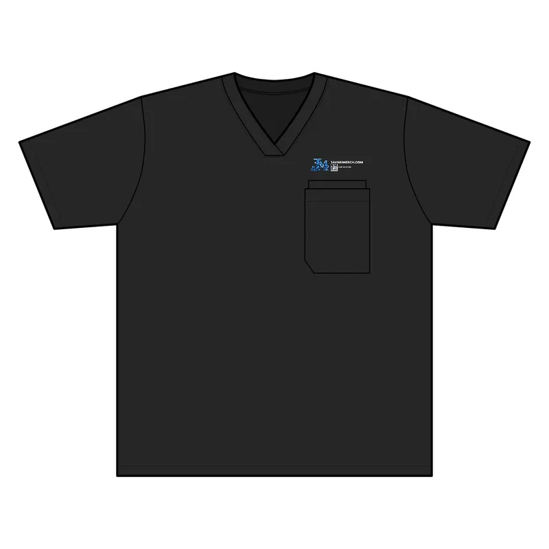 Men's Limitless V-Neck Stretch Scrub Top in Black