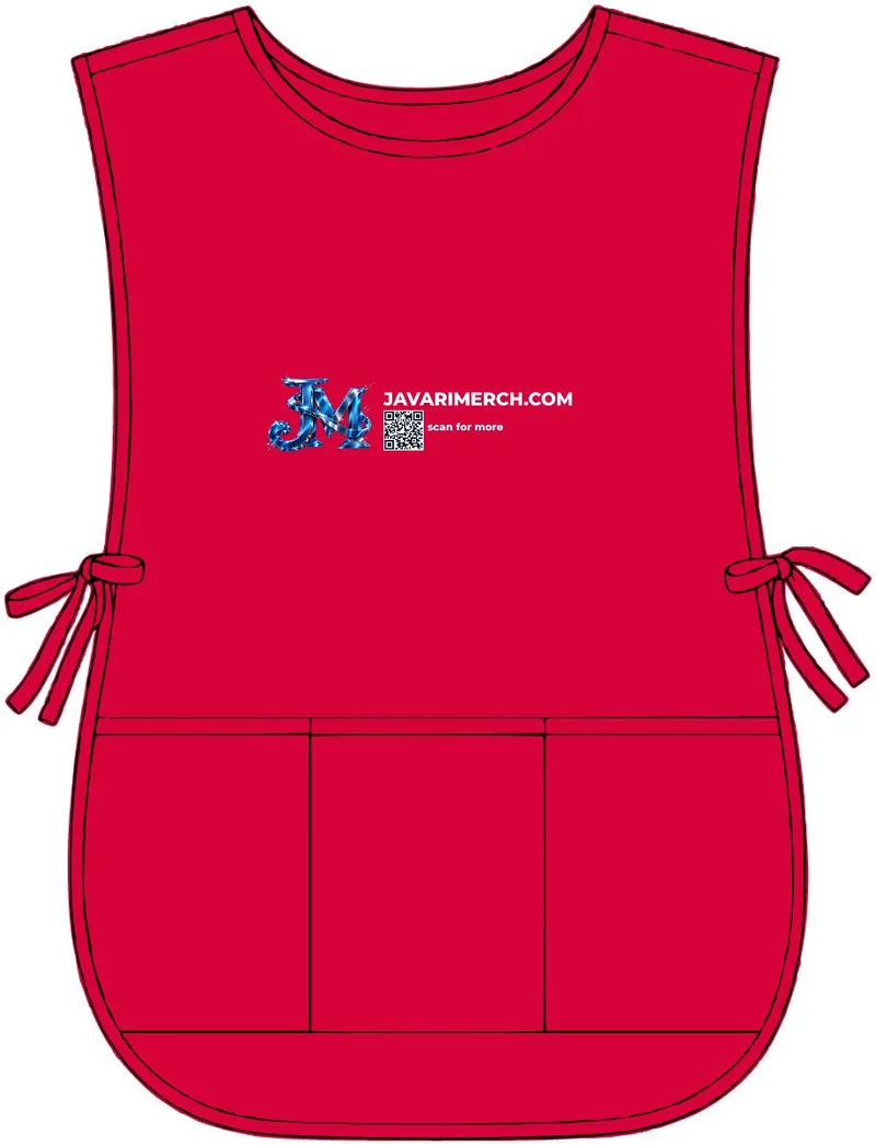 Easy Care Cobbler Apron with Stain Release in Red