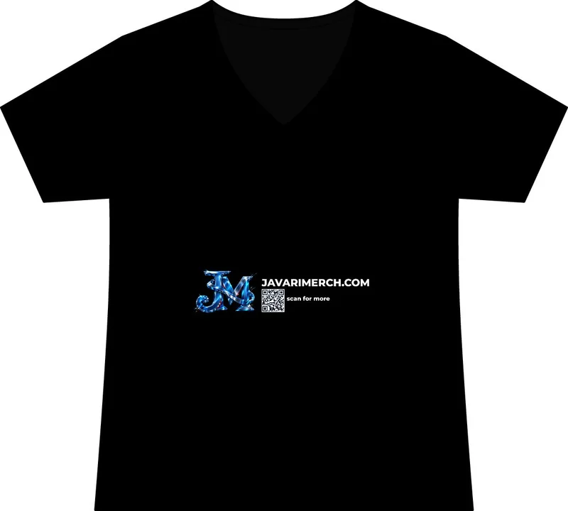 Women's Fine Jersey V-Neck Tee in Black