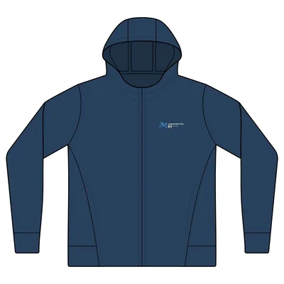 Double-Knit Full-Zip Hoodie in Insignia Blue
