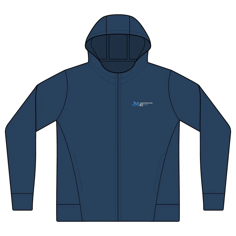 Double-Knit Full-Zip Hoodie in Insignia Blue