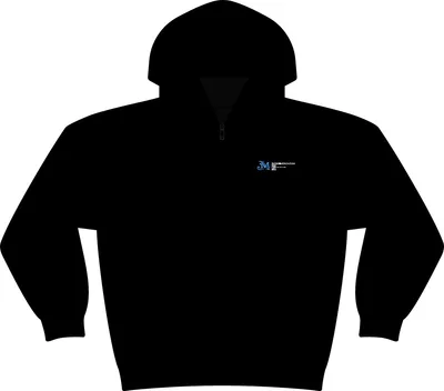 Full-Zip Hooded Sweatshirt in Black