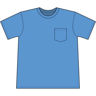 Garment-Dyed Pocket Tee in Blue Moon