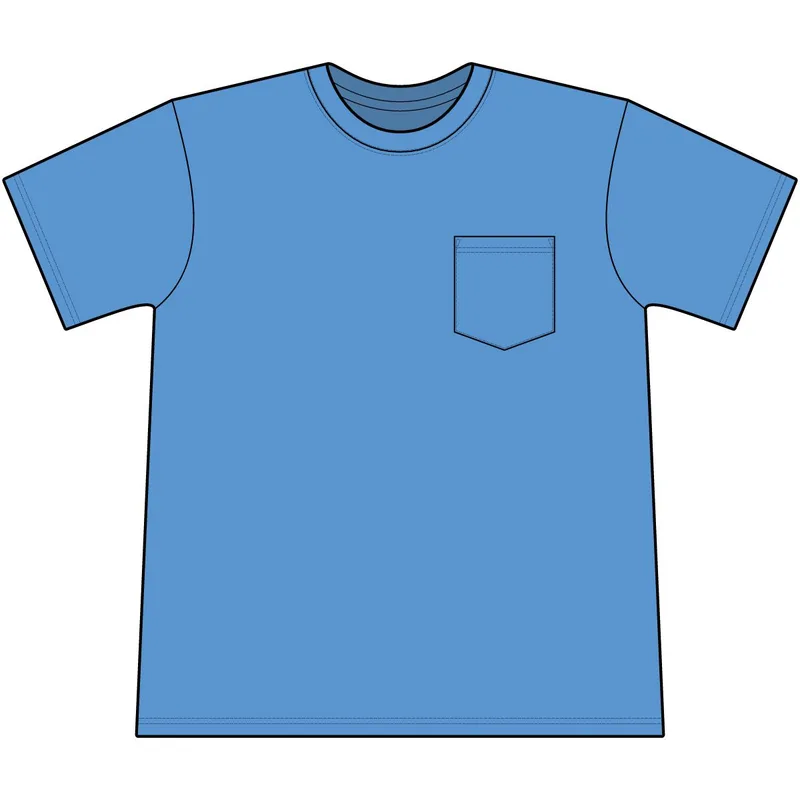 Garment-Dyed Pocket Tee in Blue Moon