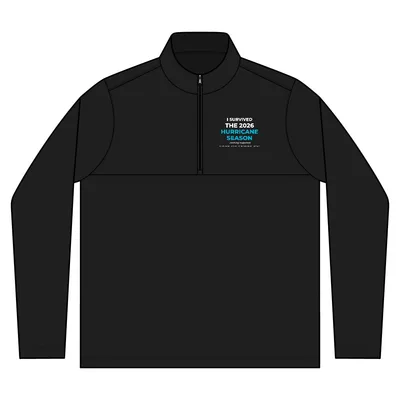 Smooth Fleece 1/4-Zip in Deep Black