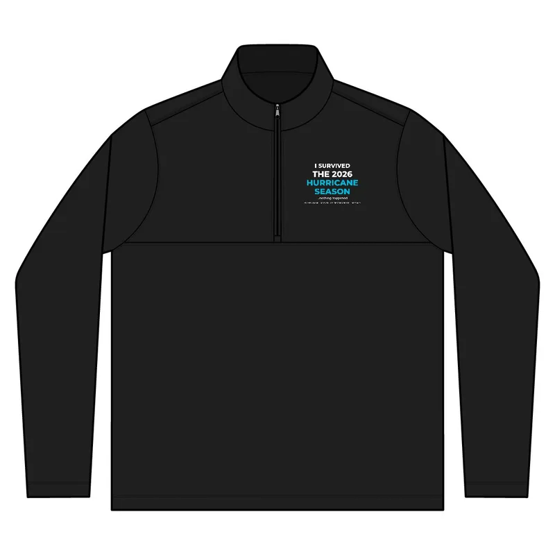 Smooth Fleece 1/4-Zip in Deep Black