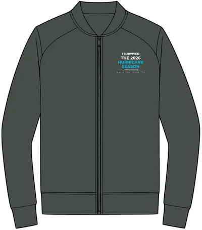 Double-Knit Bomber in Anchor Grey