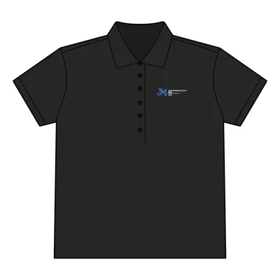 Women's Stretch Pique Polo in Black