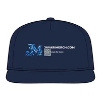 5-Panel Poly Rope Cap — River Blue Navy/ White · One size