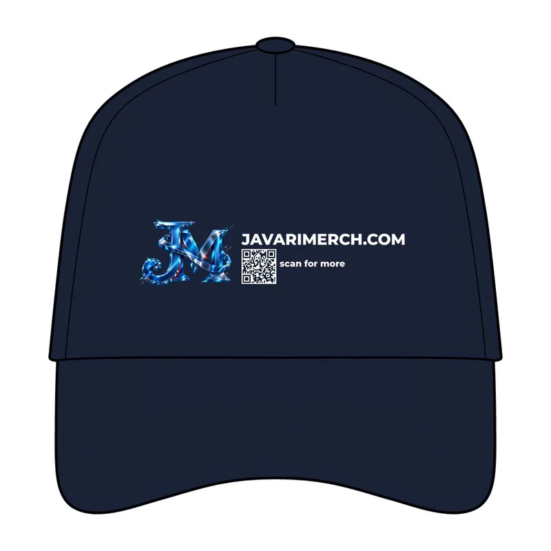 Retro Cotton Blend Snapback Cap in Navy