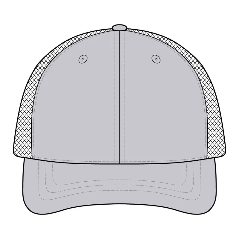 Unstructured Snapback Trucker Cap in Gusty Grey/ White