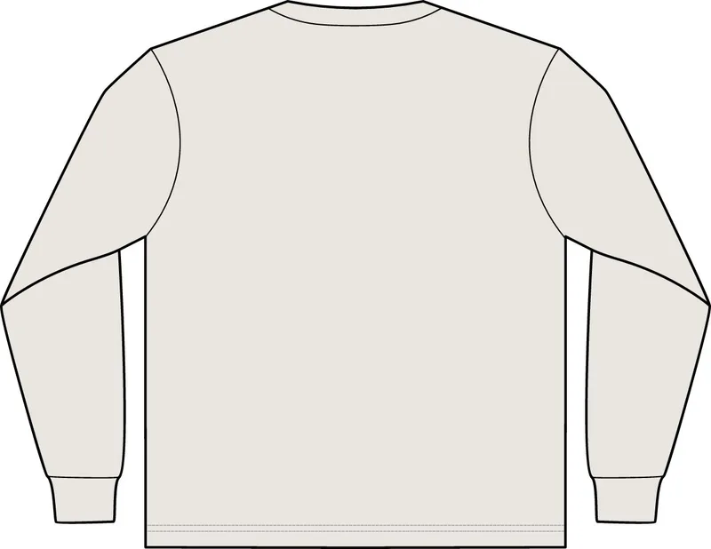Unisex Super Heavyweight Long Sleeve Pocket Tee in Bone