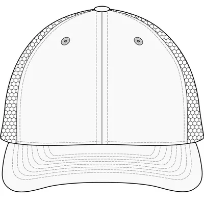 USA-Made Trucker Cap in Black/ White